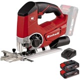 Einhell TE-JS 18 Li PXC + Twinpack CB + 4514095 - Fierastrau pendular + Set 2 acumulatori si incarcator Li-Ion 18 V 2.5 Ah