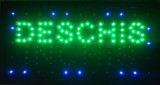 Reclama LED - DESCHIS INCHIS - verde rosu, de interior, 48 x 25cm