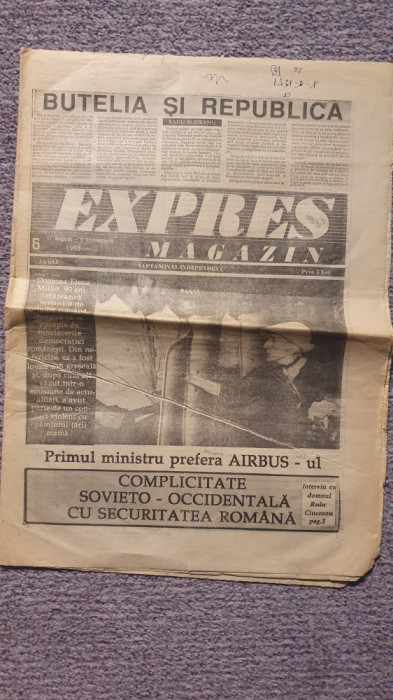 Ziarul Expres Magazin nr 6, 31 august 1990, 16 pag