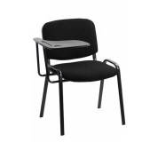 Scaun conferinta cu masuta rabatabila HRC 606, ergonomic, stofa, cadru metalic, 120 kg