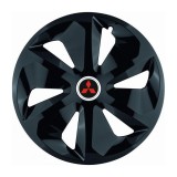 Set 4 Capace Roti Roco Negru R16, pentru Mitsubishi