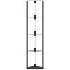 HOMCOM Lampă de podea cu 5 rafturi și lumină LED, 3 niveluri de luminozitate și &icirc;ntrerupător cu pedale, Negru | Aosom Romania