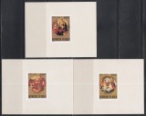 Niger 1981 - Crăciun - Picturi de Botticelli, 3 Colite DE LUX NDT, MNH