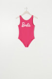 Body din bumbac cu logo, roz, XS