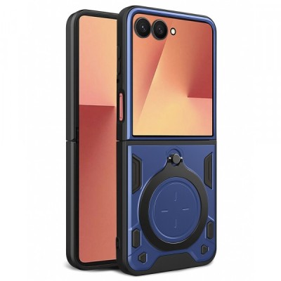Husa pentru Samsung Galaxy Z Flip7 F766, Techsuit, CamGuard Pro, Albastra foto