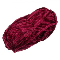 Fir de tricotat, Catifelat, Poliester, Lungime 43m, Greutate 50g, Culoare Roșu
