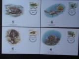 Maldive-WWF,FDC Broaste testoase-set complet