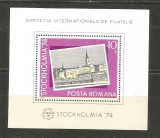colita-ROMANIA-L.P 860 EXPOZITIA INTERNATIONALA FILATELIE STOCKHOLMIA