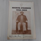 Calendar NICHITA STANESCU 1933-2003,ilustrat-povestit viata-realizarile celebrul