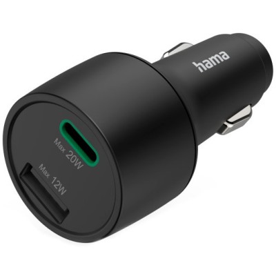 Incarcator auto Hama, USB-C, USB-A, Power Delivery/Qualcomm, 32W, Negru foto