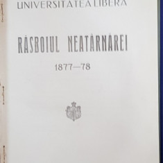 RASBOIUL NEATARNAREI 1877-78 , CONFERINTE TINUTE LA ATENEUL ROMAN (1927)