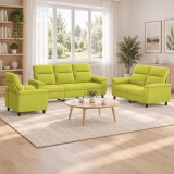 Cumpara ieftin Set de canapea 3 pcs Verde deschis Tesatura