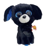 Jucarie Plus Catel Negru Ochi Mari, 16 cm, 3+ ani, Baieti/Fete/Unisex, Animal de Plus, Negru/Multicolor