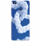 Husa silicon pentru Huawei Y9 2018, Heart Shaped Clouds Blue Sky