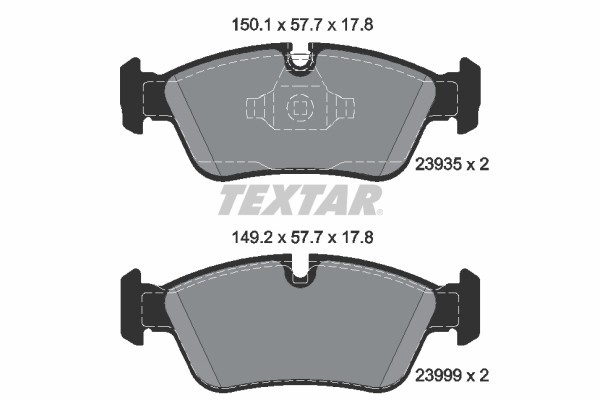 TEXTAR 2393501 Q+ set placute frana,frana disc