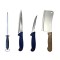 Set profesional de macelarie, injunghiat, transat, filetat, dezosat, 2 cutite, masat pentru ascutit, satar