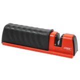 Dispozitiv manual universal pentru ascutit cutite si topoare, design ergonomic cu protectie, 2 fante de ghidaj, baza antiderapanta, Verke