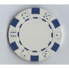 Jeton Poker - alb, 40 mm