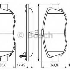 Set placute frana,frana disc LEXUS GS (JZS147) (1993 - 1997) BOSCH 0 986 494 211