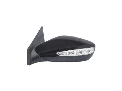 Oglinda exterioara Hyundai Sonata (Yf), 09.2009-05.2014, Stanga, reglare electrica; carcasa neagra; incalzita; geam convex; cromat; cu semnalizare foto