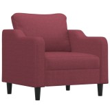Cumpara ieftin Fotoliu canapea, rosu vin, 60 cm, material textil