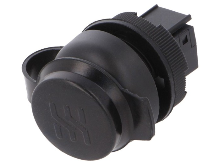 Soclu USB 22mm FrontCom IP65 Negru