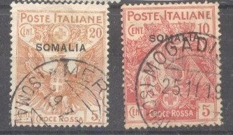 Italy Somalia 1916 Red Cross, 10+5C pink, 20+5C orange, used AM.129 foto