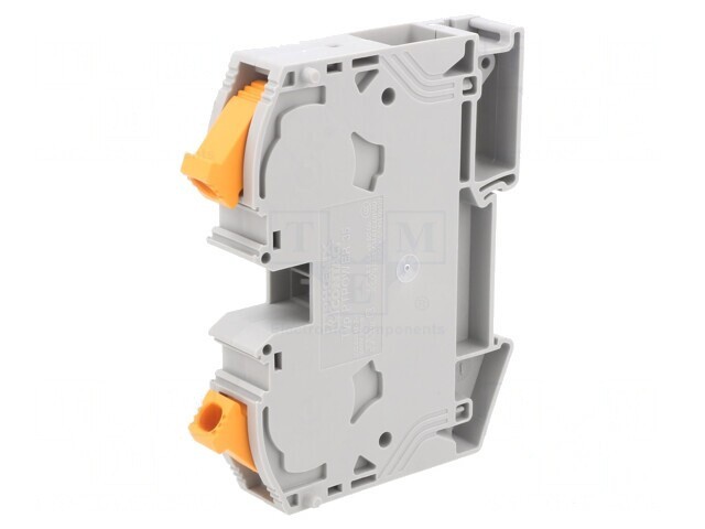 Conector de șine 2,5-35mm2, 2 borne, gri, lățime 16mm