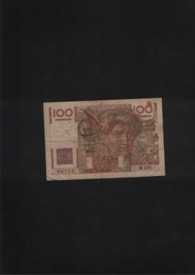 Franta 100 franci francs 1952 seria88724 foto