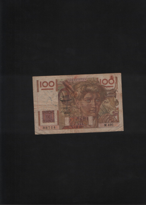 Franta 100 franci francs 1952 seria88724