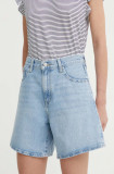 Cumpara ieftin Levi&#039;s pantaloni scurti jeans HIGH BAGGY SHORT femei, neted, high waist, A9311