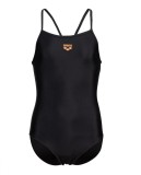 Costum de baie intreg pentru fete Arena Feel Light Drop, negru, 10-11 ani, 140 - OUTLET
