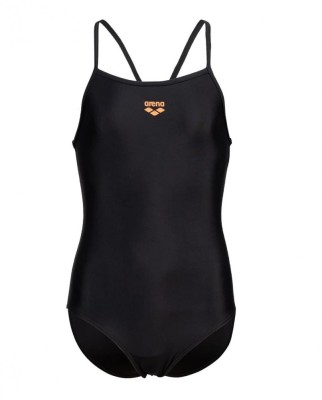 Costum de baie intreg pentru fete Arena Feel Light Drop, negru, 10-11 ani, 140 - OUTLET foto