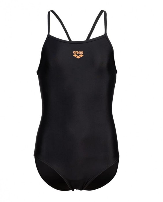 Costum de baie intreg pentru fete Arena Feel Light Drop, negru, 10-11 ani, 140 - OUTLET