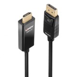 Cablu activ DisplayPort la HDMI 4K@60Hz cu HDR T-T 0.5m, Lindy L40924