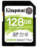 Card de memorie Kingston SDXC Canvas Select Plus, 128GB, Class 10, UHS-I U3 V30