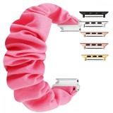 Curea textila elastica, compatibila Apple Watch 9|8|7|6|5|4|3|2|1 Series, 41mm|40mm|38mm, Scrunchies 6