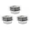 VidaXL Recipiente Gastronorm 12 buc. GN 1/6 65 mm oțel inoxidabil 50906