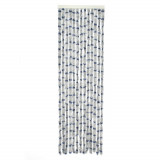 Travellife Perdea muste de usa Chenille Stripe gri/albastru 185x56 cm GartenMobel Dekor
