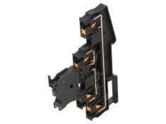 Conector de &Icirc;mbinare Șine 0,2-6mm2 4 Borne Negru PTTB