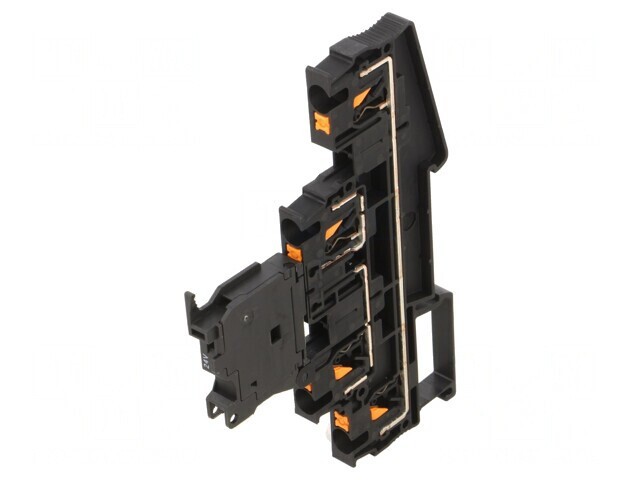 Conector de &Icirc;mbinare Șine 0,2-6mm2 4 Borne Negru PTTB