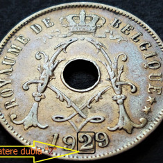 Moneda istorica 25 CENTIMES - BELGIA, anul 1929 * cod 350 B = BELGIQUE - EROARE