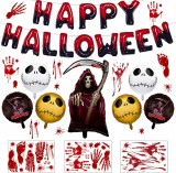 Set decoratiuni pentru Halloween YISKY, folie/latex, multicolor, 12 piese