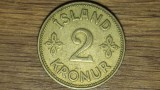 Islanda -varietate an unic batere- 2 kronur 1940 - fara semnatura si mintmark, senzationala !!