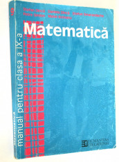 Matematica manual pentru clasa IX -a 1999 foto