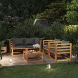 Gossi set mobilier de gradina cu perne, 5 piese, lemn masiv acacia