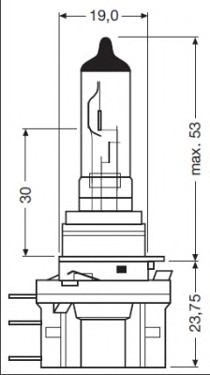 Bec 12V H15 15/55 W Original Osram 74004 64176 foto