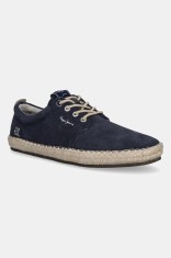 Pepe Jeans espadrile din piele &icirc;ntoarsă TOURIST WEST culoarea bleumarin, PMS10336