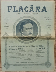 Revista Flacara// anul I, no. 22, 17 martie 1912, Octavian Goga foto