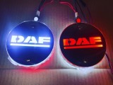 Lampa Oglinda LED Pablo DAF, 24V, Alb/Rosu, Cromata, Montaj Lateral, 10cm, Set 2 Bucati